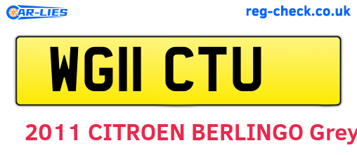 WG11CTU are the vehicle registration plates.