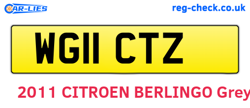 WG11CTZ are the vehicle registration plates.
