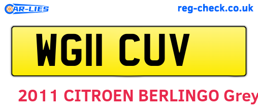 WG11CUV are the vehicle registration plates.