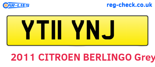 YT11YNJ are the vehicle registration plates.