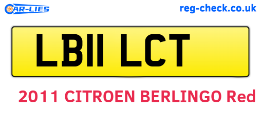 LB11LCT are the vehicle registration plates.