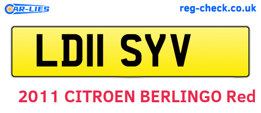 LD11SYV are the vehicle registration plates.