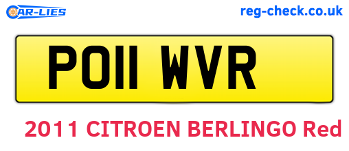 PO11WVR are the vehicle registration plates.