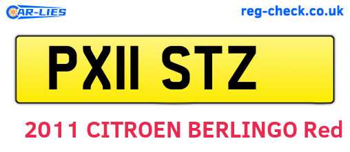 PX11STZ are the vehicle registration plates.