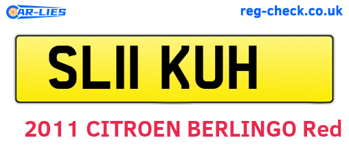 SL11KUH are the vehicle registration plates.