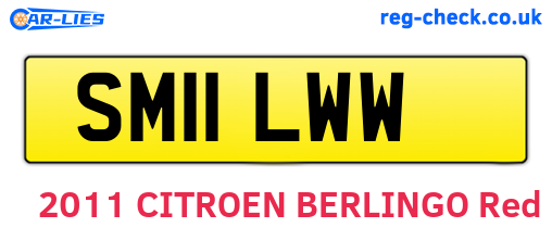 SM11LWW are the vehicle registration plates.