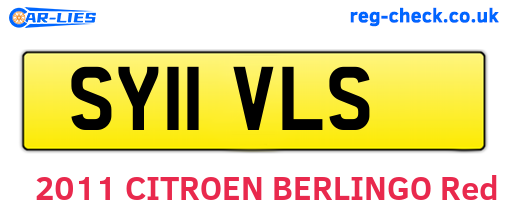 SY11VLS are the vehicle registration plates.
