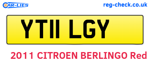 YT11LGY are the vehicle registration plates.