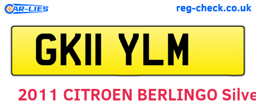 GK11YLM are the vehicle registration plates.