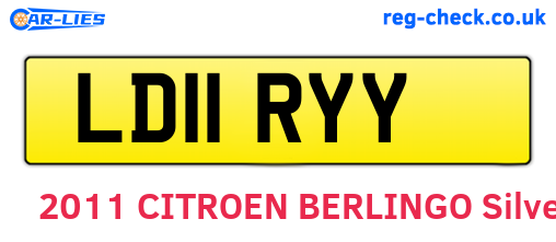 LD11RYY are the vehicle registration plates.