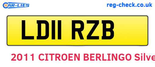 LD11RZB are the vehicle registration plates.