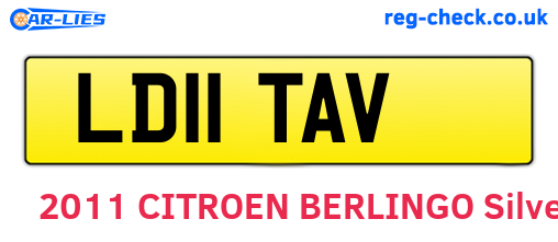 LD11TAV are the vehicle registration plates.