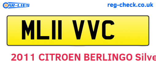 ML11VVC are the vehicle registration plates.