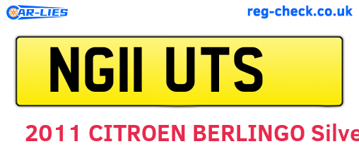NG11UTS are the vehicle registration plates.