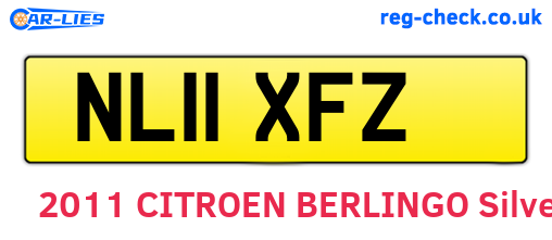 NL11XFZ are the vehicle registration plates.