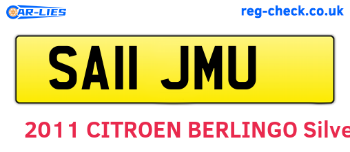 SA11JMU are the vehicle registration plates.
