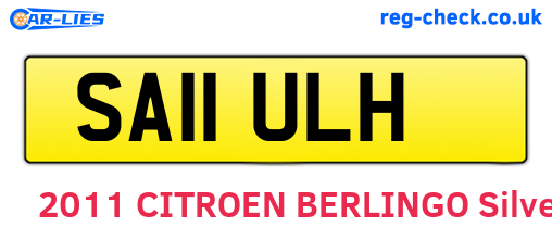 SA11ULH are the vehicle registration plates.