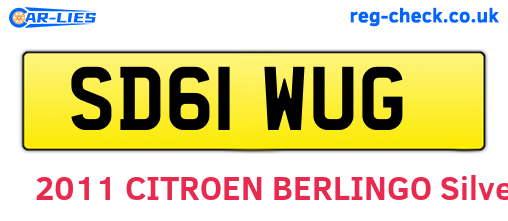 SD61WUG are the vehicle registration plates.