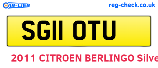 SG11OTU are the vehicle registration plates.