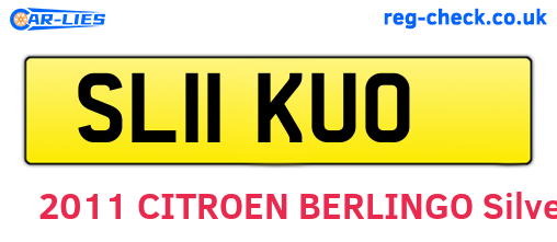 SL11KUO are the vehicle registration plates.