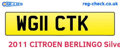 WG11CTK are the vehicle registration plates.