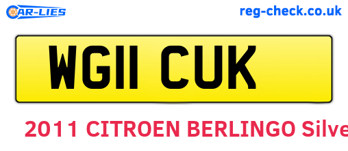 WG11CUK are the vehicle registration plates.