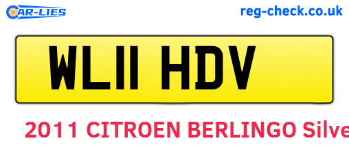 WL11HDV are the vehicle registration plates.