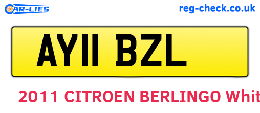 AY11BZL are the vehicle registration plates.