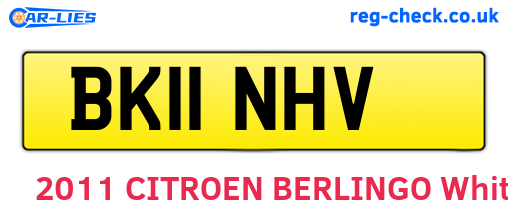 BK11NHV are the vehicle registration plates.