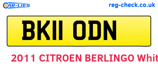 BK11ODN are the vehicle registration plates.