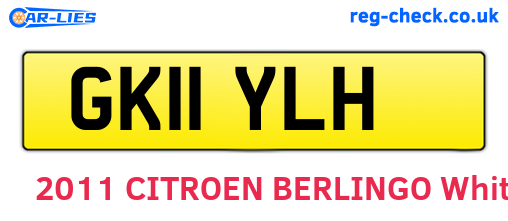 GK11YLH are the vehicle registration plates.