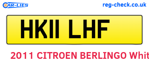 HK11LHF are the vehicle registration plates.