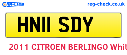 HN11SDY are the vehicle registration plates.