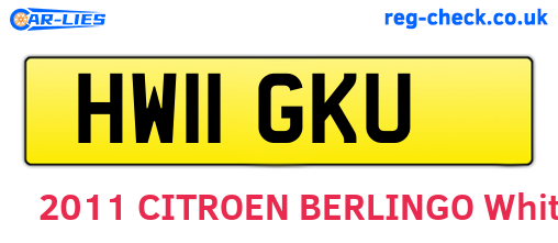 HW11GKU are the vehicle registration plates.