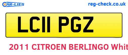 LC11PGZ are the vehicle registration plates.