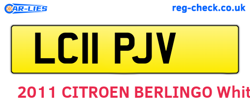 LC11PJV are the vehicle registration plates.