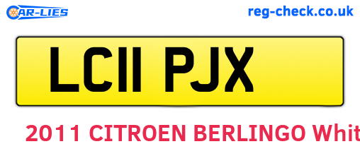 LC11PJX are the vehicle registration plates.