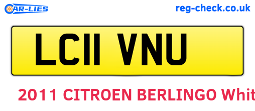 LC11VNU are the vehicle registration plates.