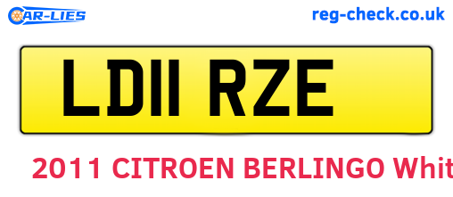 LD11RZE are the vehicle registration plates.