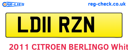 LD11RZN are the vehicle registration plates.