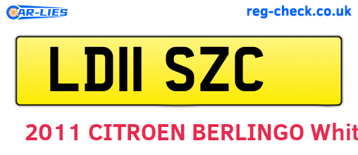 LD11SZC are the vehicle registration plates.