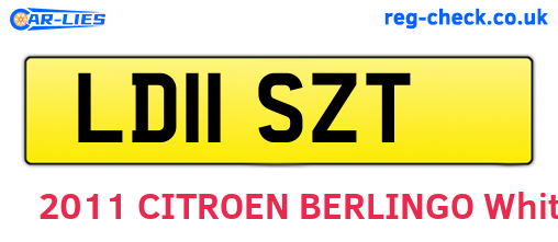 LD11SZT are the vehicle registration plates.