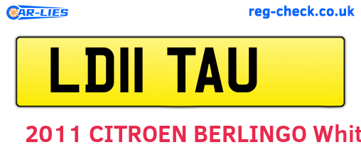 LD11TAU are the vehicle registration plates.