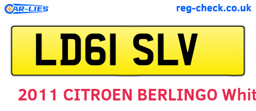 LD61SLV are the vehicle registration plates.