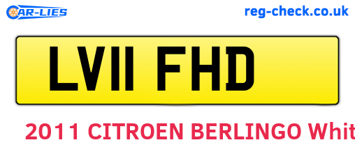 LV11FHD are the vehicle registration plates.