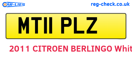 MT11PLZ are the vehicle registration plates.