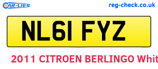 NL61FYZ are the vehicle registration plates.