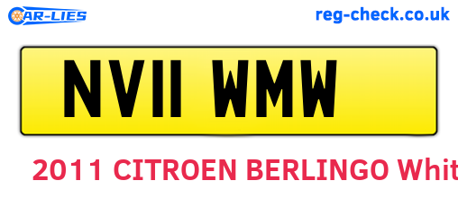 NV11WMW are the vehicle registration plates.