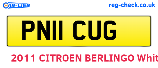PN11CUG are the vehicle registration plates.