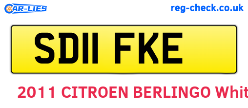 SD11FKE are the vehicle registration plates.